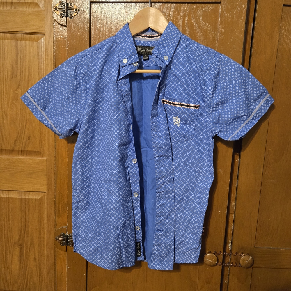 English Laundry Blue Patterned Shirt
